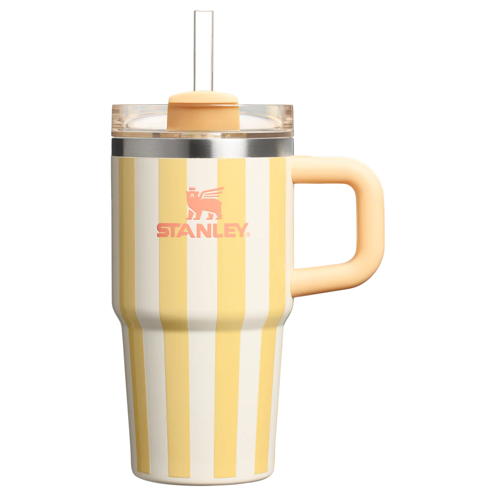 Mini Stanley Quencher H2.0 Tumbler 20 oz - Cabana Stripes Butter