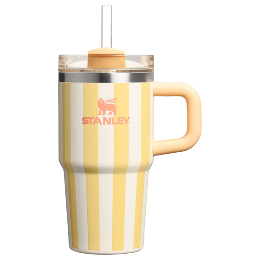 Mini Stanley Quencher H2.0 Tumbler 20 oz - Cabana Stripes Butter