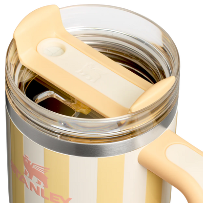 Mini Stanley Quencher H2.0 Tumbler 20 oz - Cabana Stripes Butter