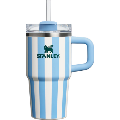 Mini Stanley Quencher H2.0 Tumbler 20 oz - Cabana Stripes Cornflower