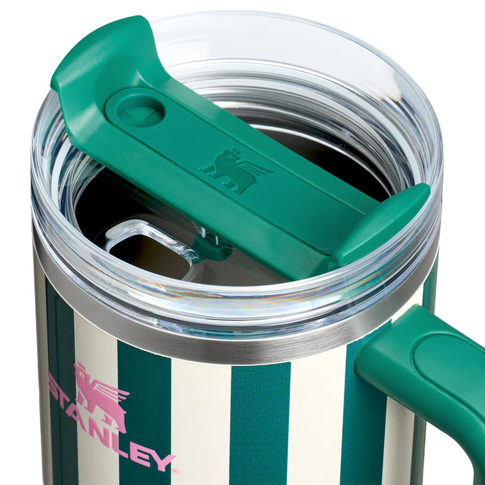 Stanley Quencher H2.0 Tumbler 40 oz - Cabana Stripes Emerald