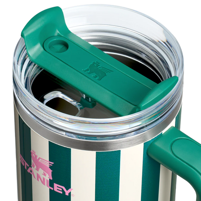 Stanley Quencher H2.0 Tumbler 40 oz - Cabana Stripes Emerald