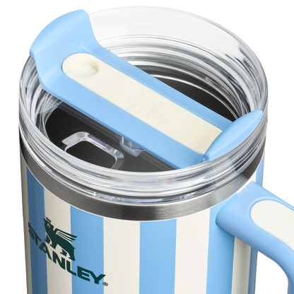 Stanley Quencher H2.0 Tumbler 40 oz - Cabana Stripes Cornflower