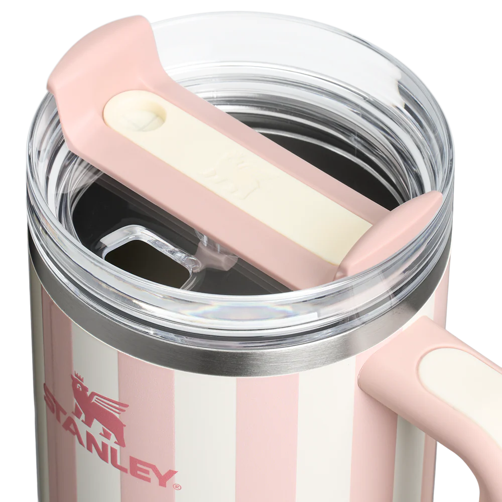 Stanley Quencher H2.0 Tumbler 40 oz - Cabana Stripes Peach Whip