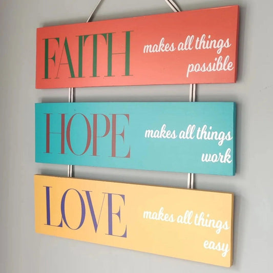 Faith Hope Love (Wall Hanging)