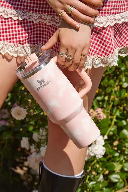 Stanley Quencher H2.0 Tumbler 40 oz - Peach Tie Dye