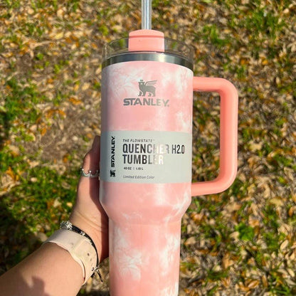 Stanley Quencher H2.0 Tumbler 40 oz - Peach Tie Dye