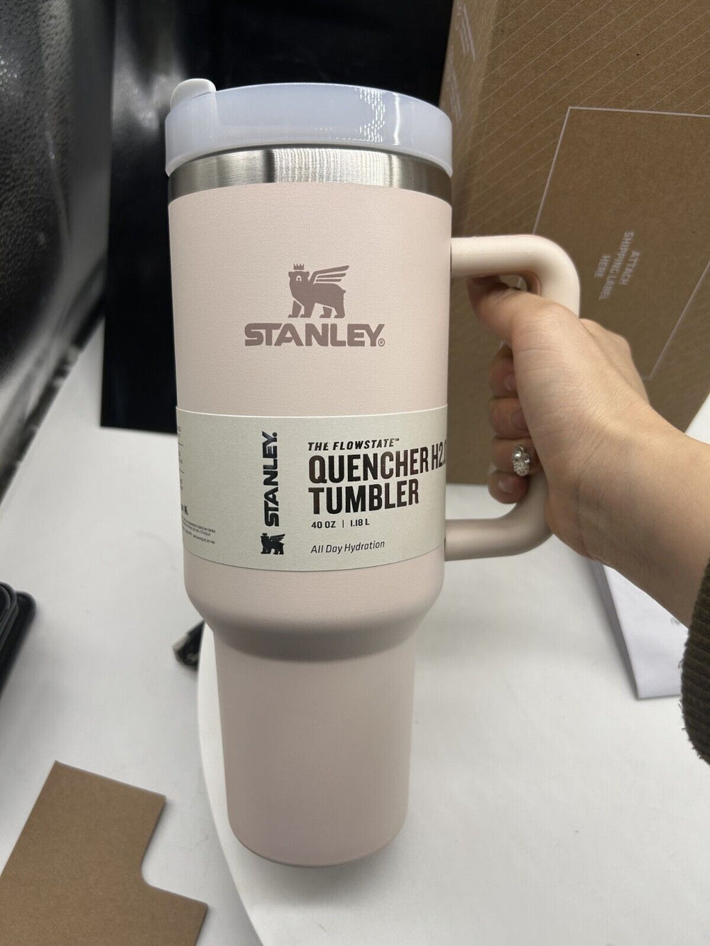 Stanley Quencher H2.0 Tumbler 40 oz - Rose Quartz