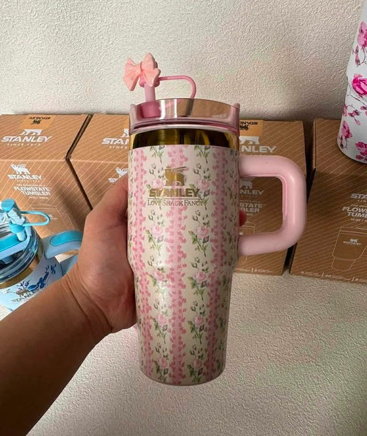 Mini Stanley Quencher H2.0 Tumbler 14 oz - LoveShackFancy Blooming Heirloom