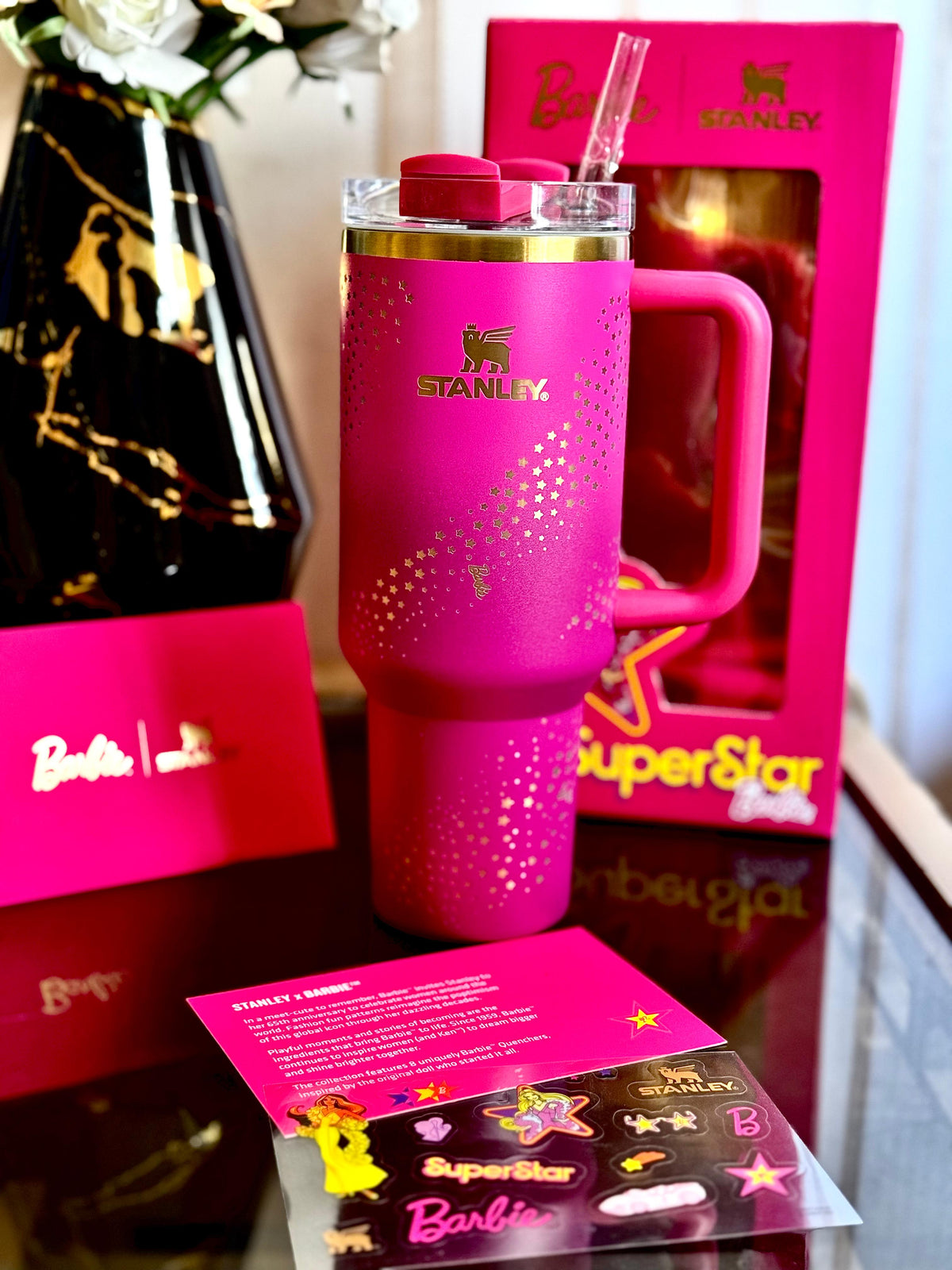 Stanley Quencher H2.0 Tumbler 40 oz - Barbie Super Star