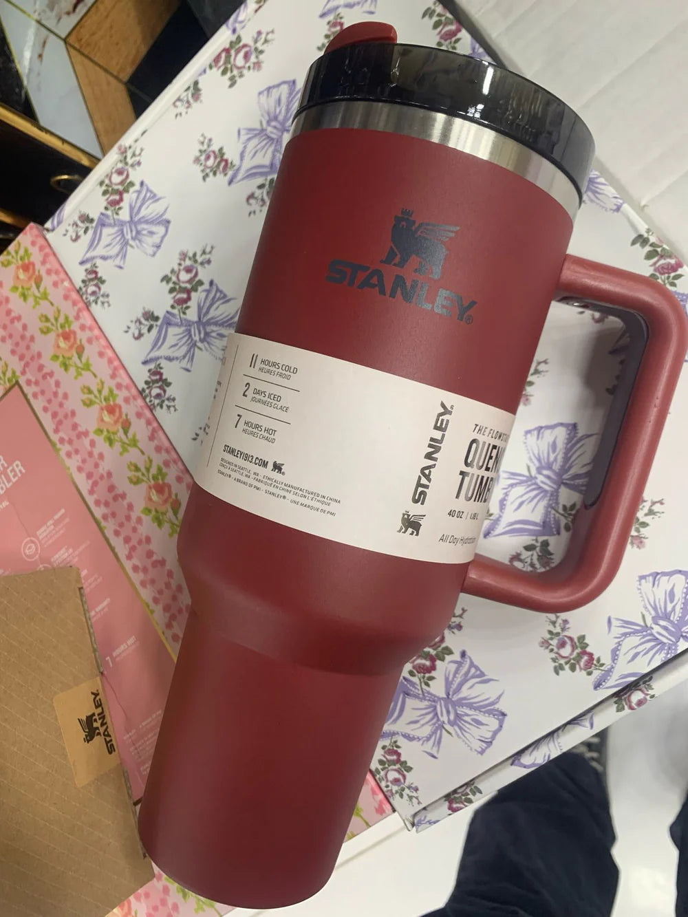 Stanley Quencher H2.0 Tumbler 40 oz - Soft Matte | Red Rust