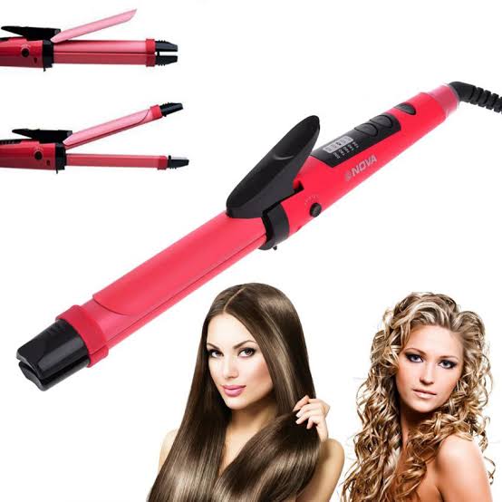2 in 1 Hair Straight Curl