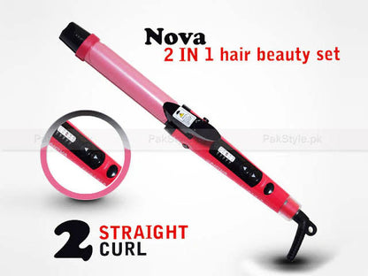 2 in 1 Hair Straight Curl