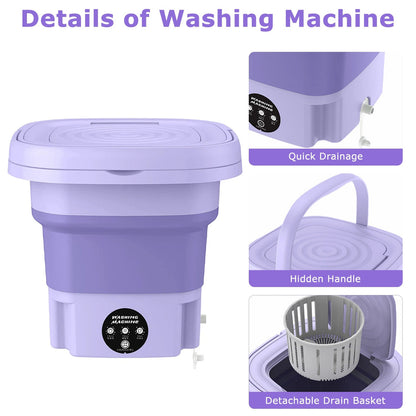 Foldable Washing Machine with Dryer
