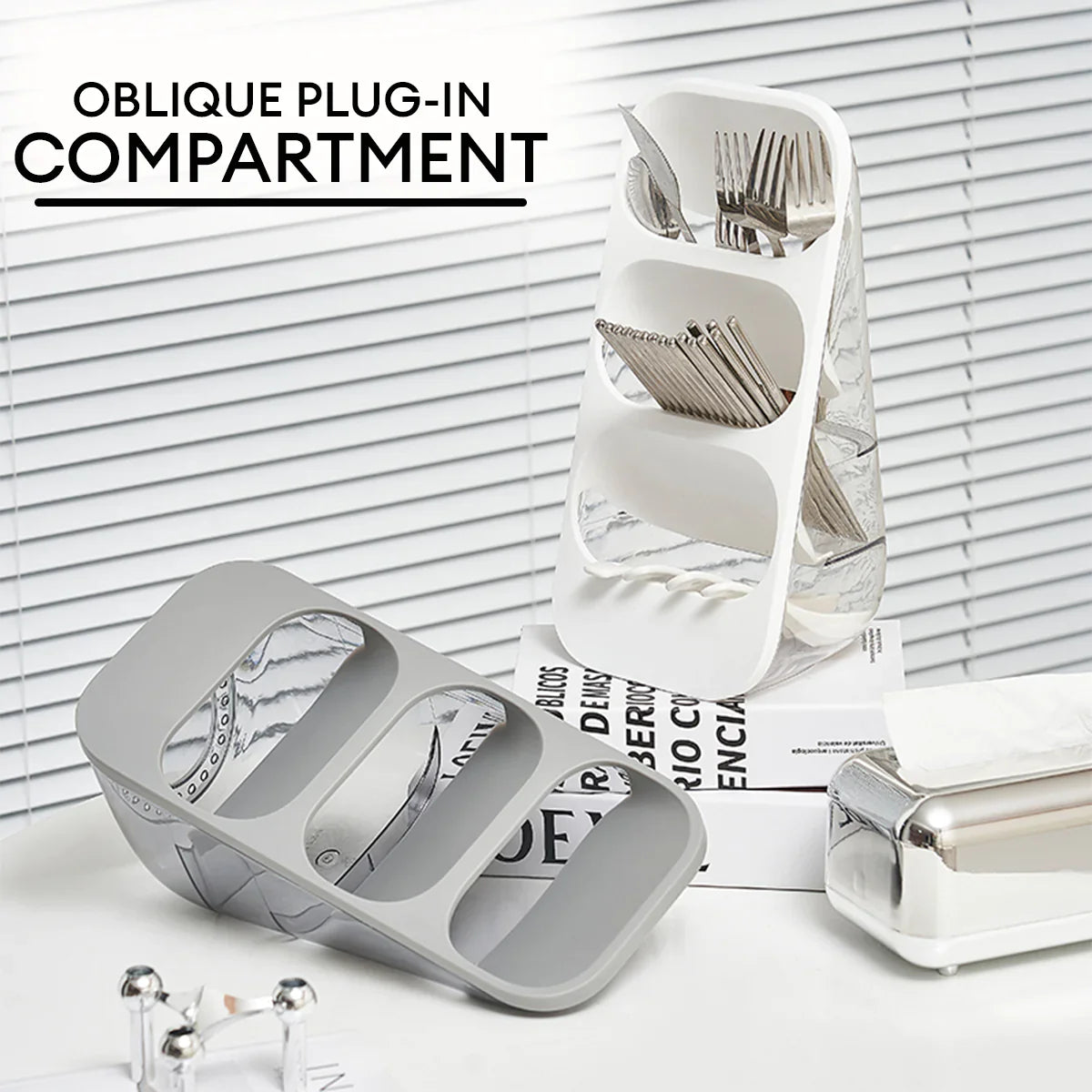 3-Layer Cutlery Stand - Random colour