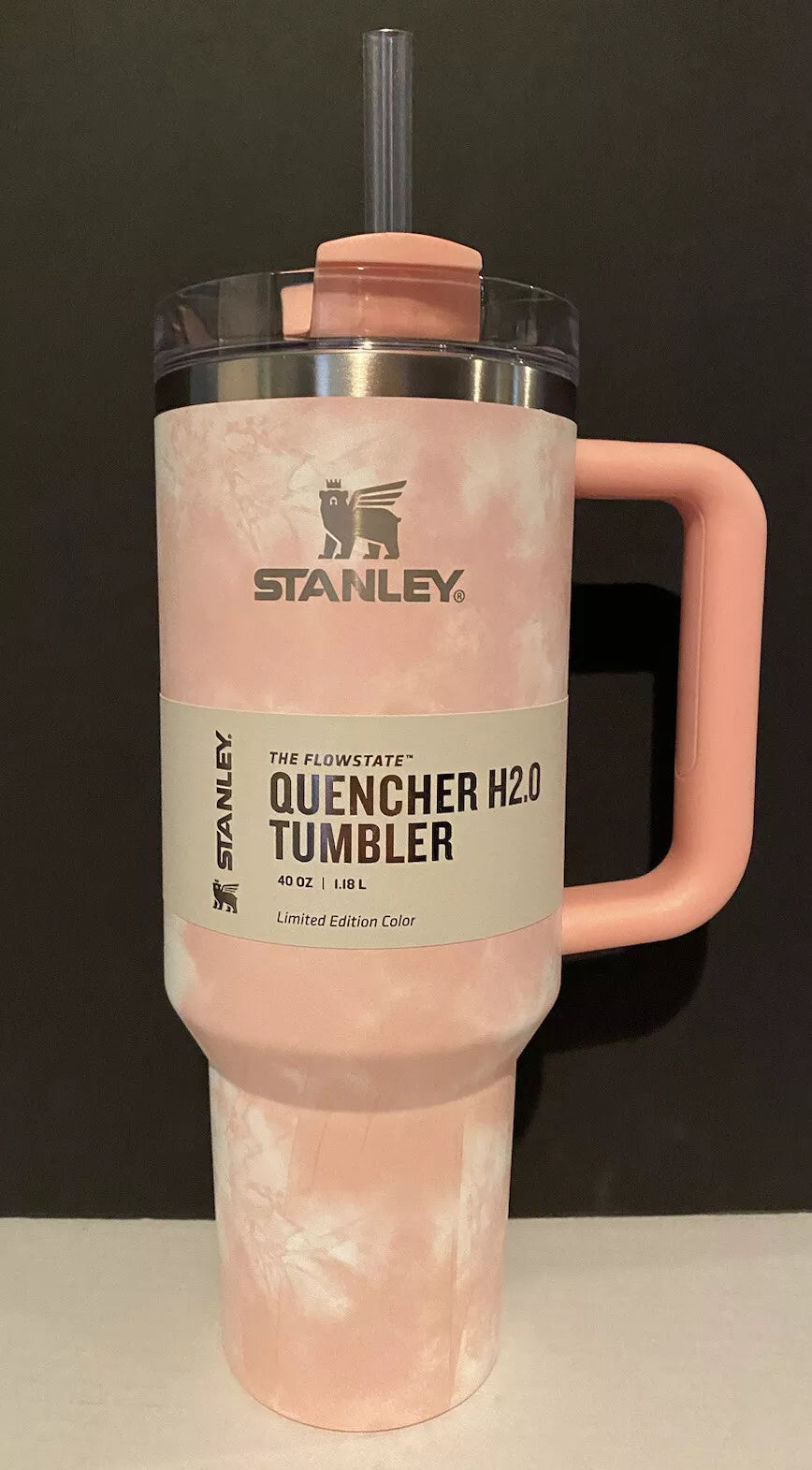 Stanley Quencher H2.0 Tumbler 40 oz - Peach Tie Dye