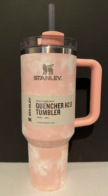 Stanley Quencher H2.0 Tumbler 40 oz - Peach Tie Dye